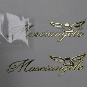 Egyéni vékony öntapadó Elektroform fém fólianikkel matrica Plate Termék fémes 3D logó matrica mobiltelefonhoz